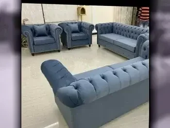Sofas, Couches & Chairs Sofa Set  - Blue  - With Table