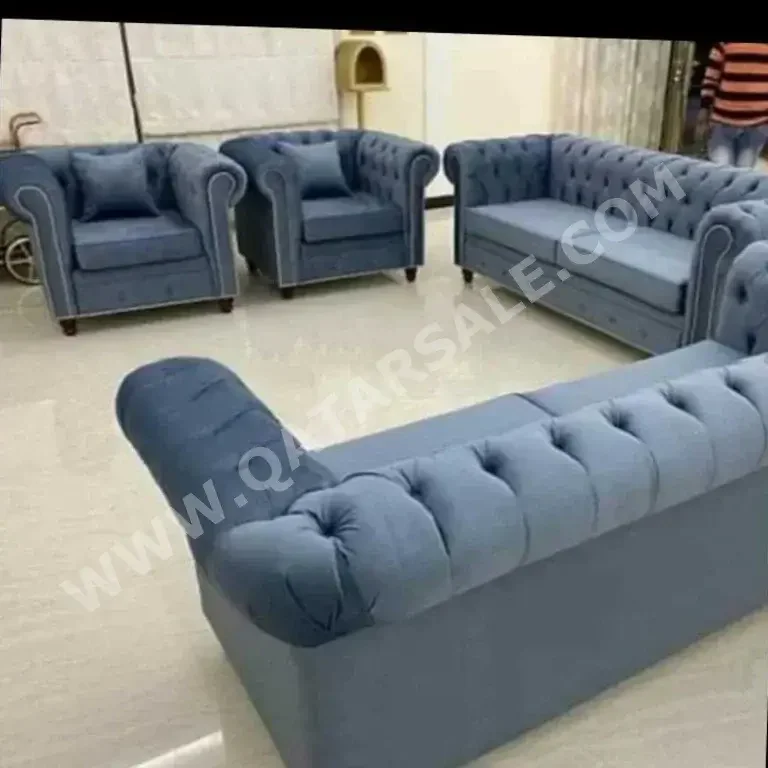 Sofas, Couches & Chairs Sofa Set  - Blue  - With Table