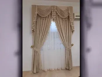 Curtains & Blinds Beige  Price Per Unit  Light-Filtering  2  Qatar