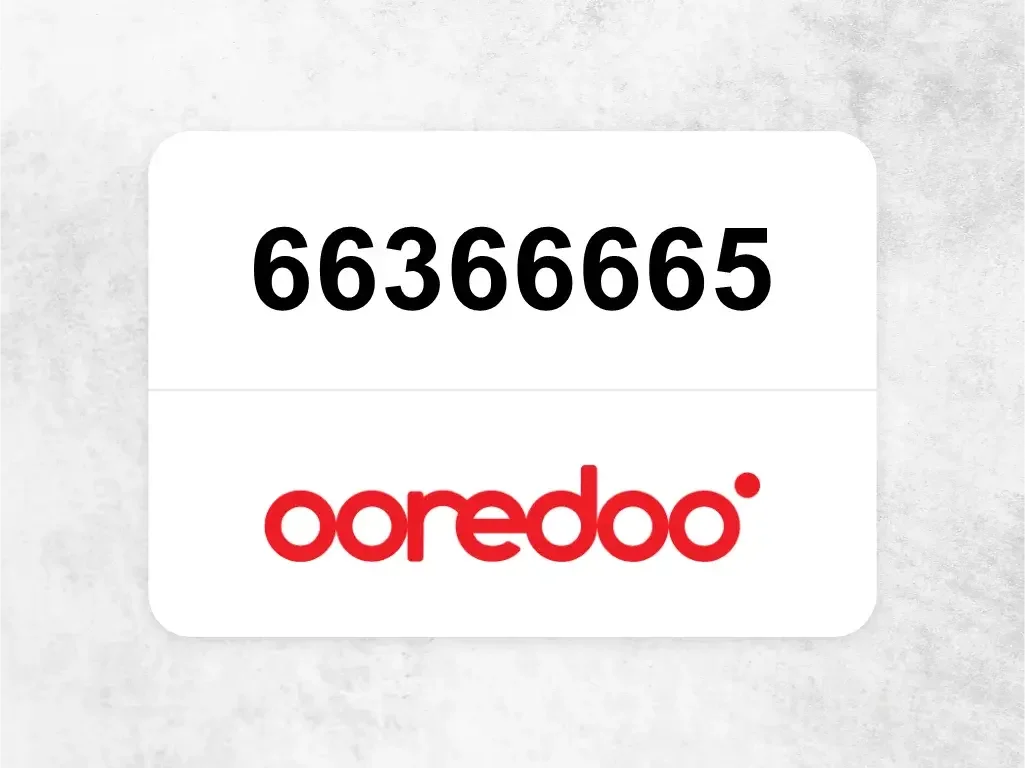 Ooredoo Mobile Phone  66366665