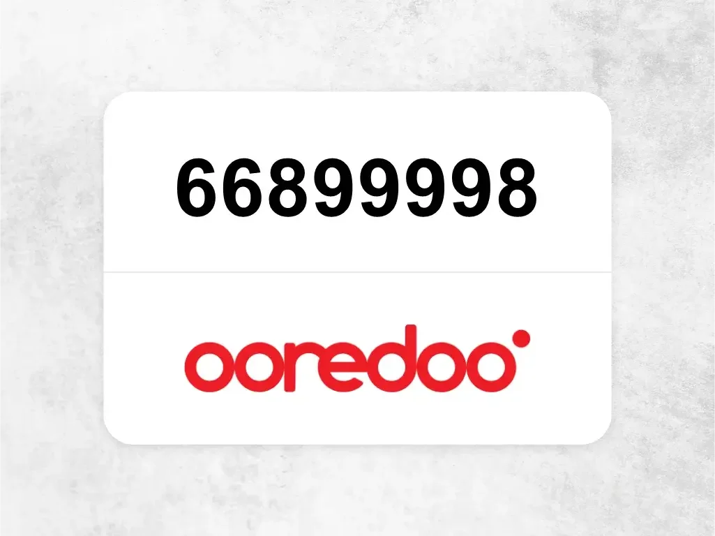 Ooredoo Mobile Phone  66899998