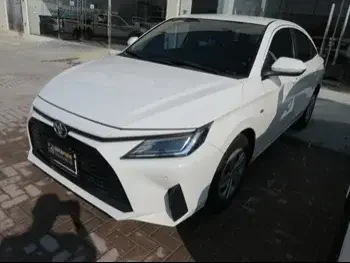 Toyota  Yaris  2023  Automatic  38,000 Km  4 Cylinder  Front Wheel Drive (FWD)  Sedan  White  With Warranty