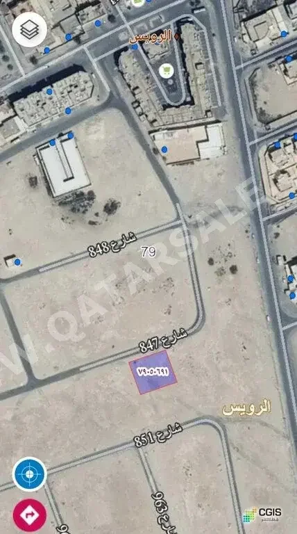Lands For Sale in Al Shamal  - Al Ruwais  -Area Size 1,020 Square Meter