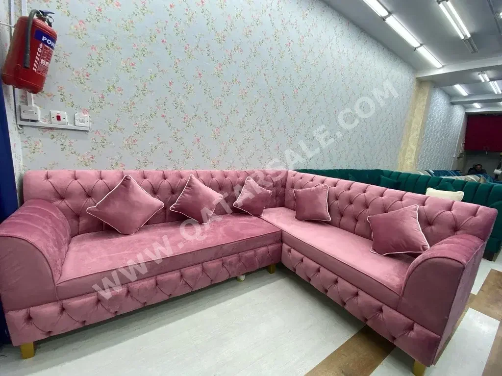 Sofas, Couches & Chairs L shape  - Pink