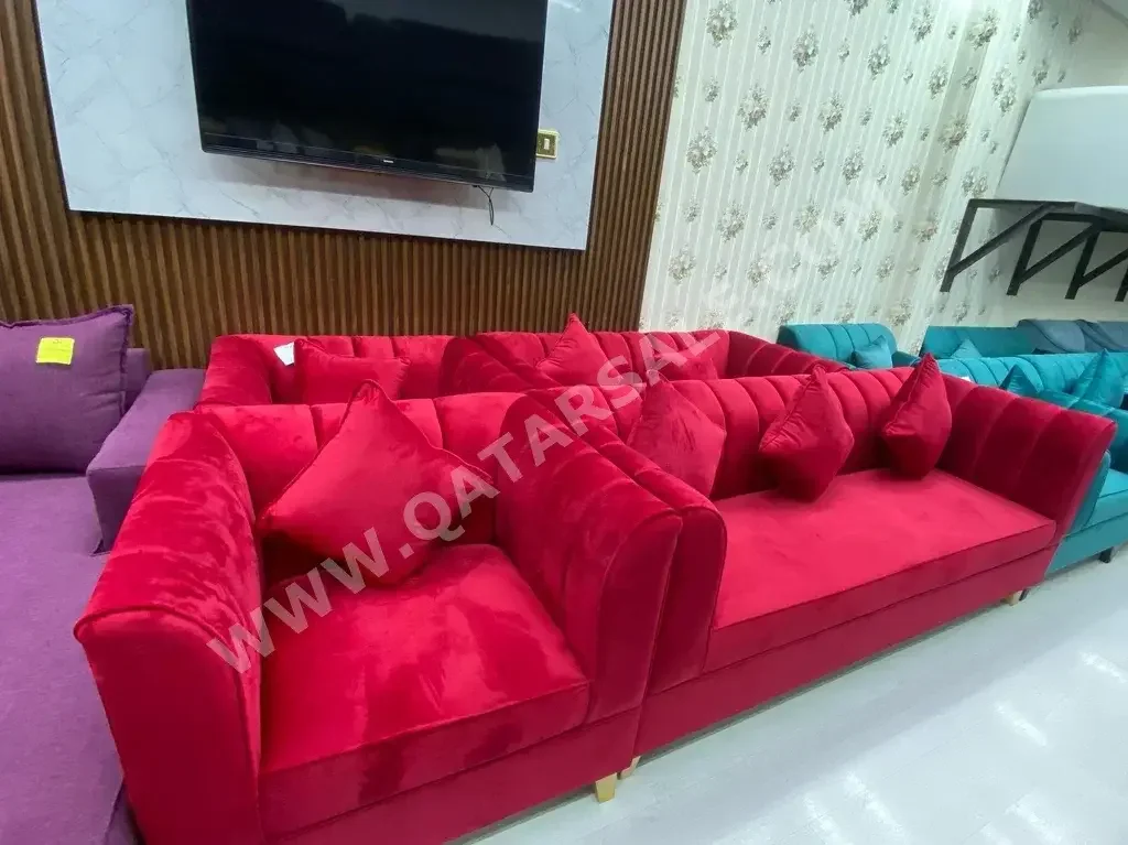 Sofas, Couches & Chairs Sofa Set  - Red