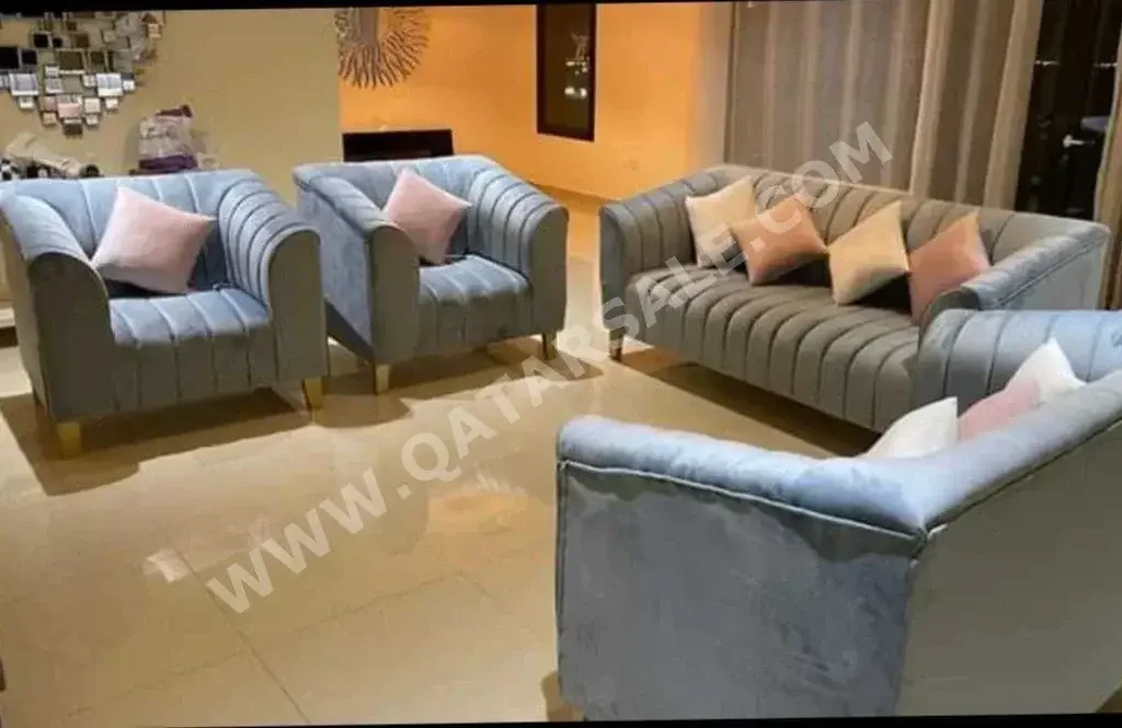 Sofas, Couches & Chairs Sofa Set  - Velvet  - Gray