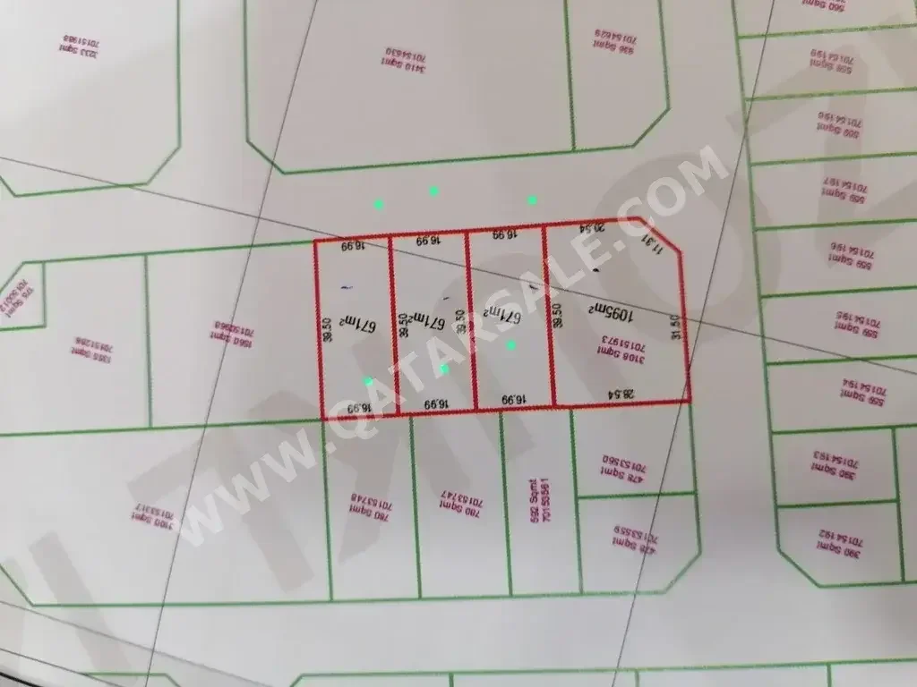 Lands For Sale in Al Daayen  - Umm Qarn  -Area Size 670 Square Meter