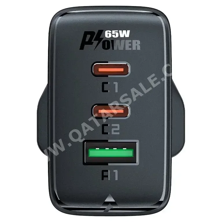 محولات الهاتف Fast Charge Wall Charger A44 PD65W GaN (2xUSB-C + USB-A) UK