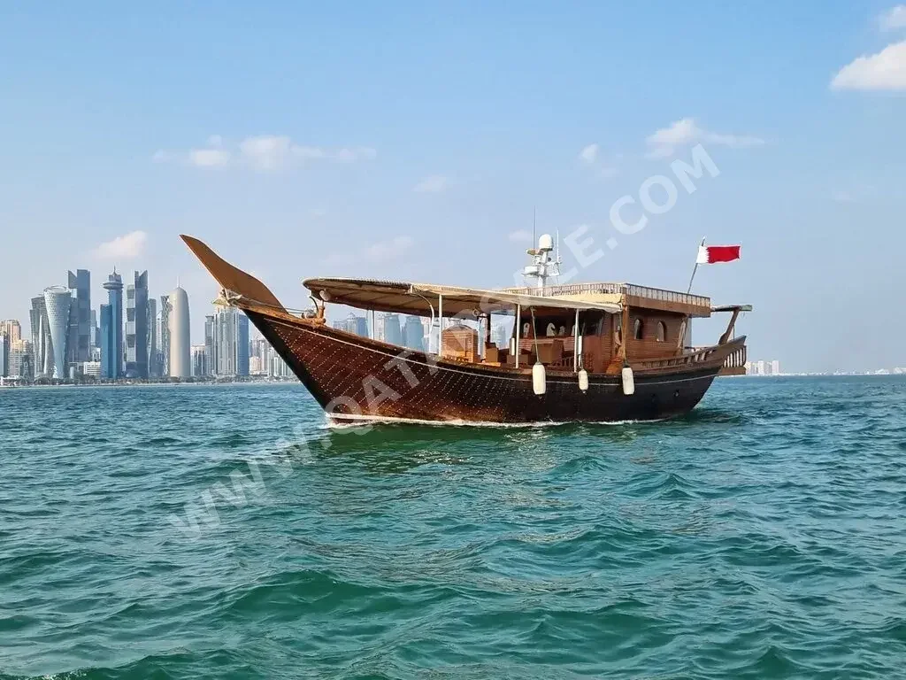 Wooden Boat Length 70 ft  Brown