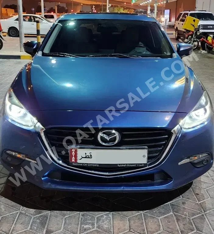 Mazda  Mazda 3  2019  Automatic  12,500 Km  4 Cylinder  Front Wheel Drive (FWD)  Sedan  Dark Blue