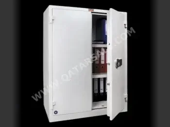 Safe Boxes White  Electronic Combination Lock /  Valberg  93 CM  122 CM  52 CM  Fireproof  Warranty  Key Backup  With Delivery /  90 Kg
