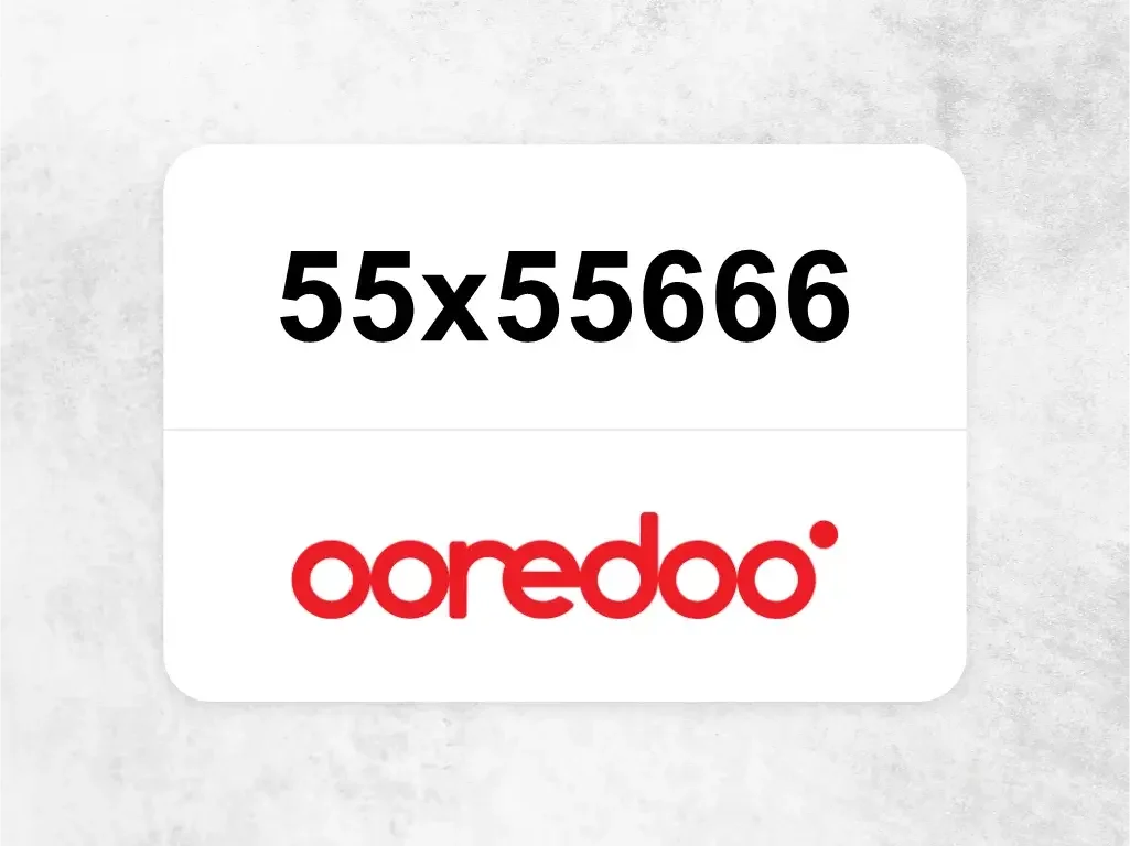 Ooredoo Mobile Phone  55x55666