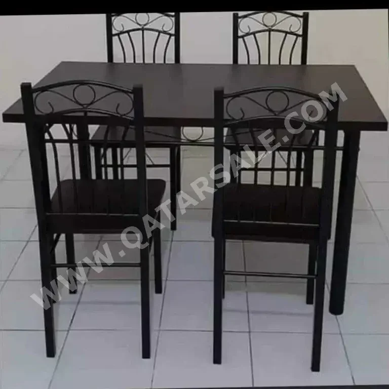 Tables & Sideboards Table & Chairs  - Solid Wood  - Black
