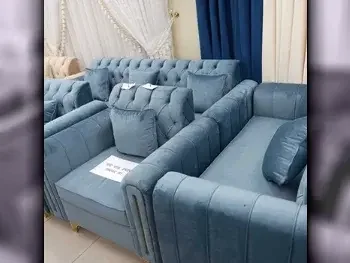 Sofas, Couches & Chairs Sofa Set  Blue  Velvet