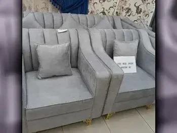 Sofas, Couches & Chairs Sofa Set  Gray  Velvet