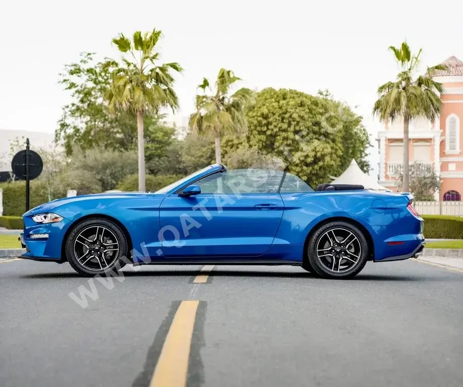 Ford  Mustang  Ecoboost  2019  Automatic  95,000 Km  8 Cylinder  Rear Wheel Drive (RWD)  Convertible  Blue