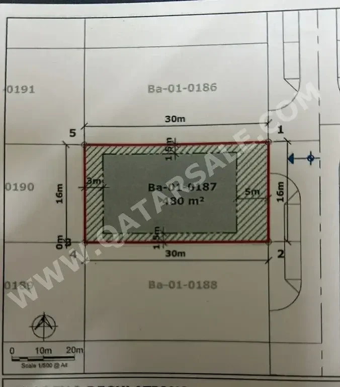 Lands For Sale in Doha  - The Pearl  -Area Size 480 Square Meter