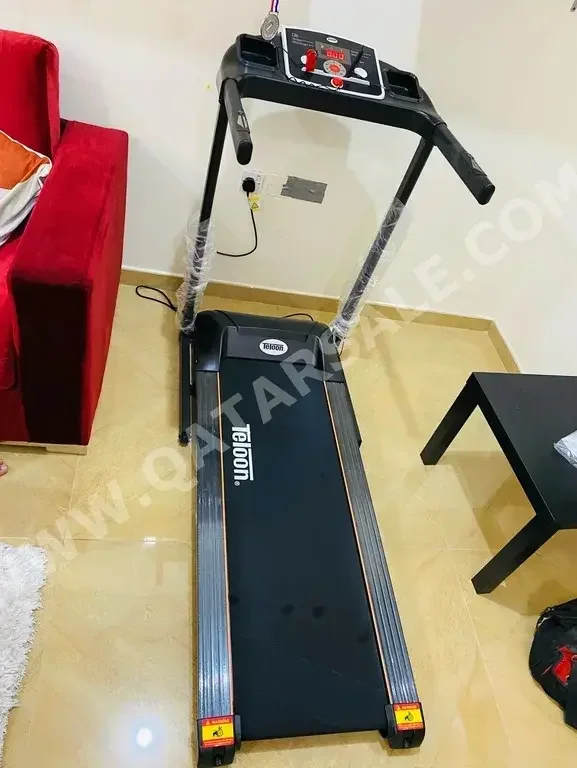 Gym Equipment Machines - Treadmill  - Black  - Teloon  Warranty  With Installation  With Delivery