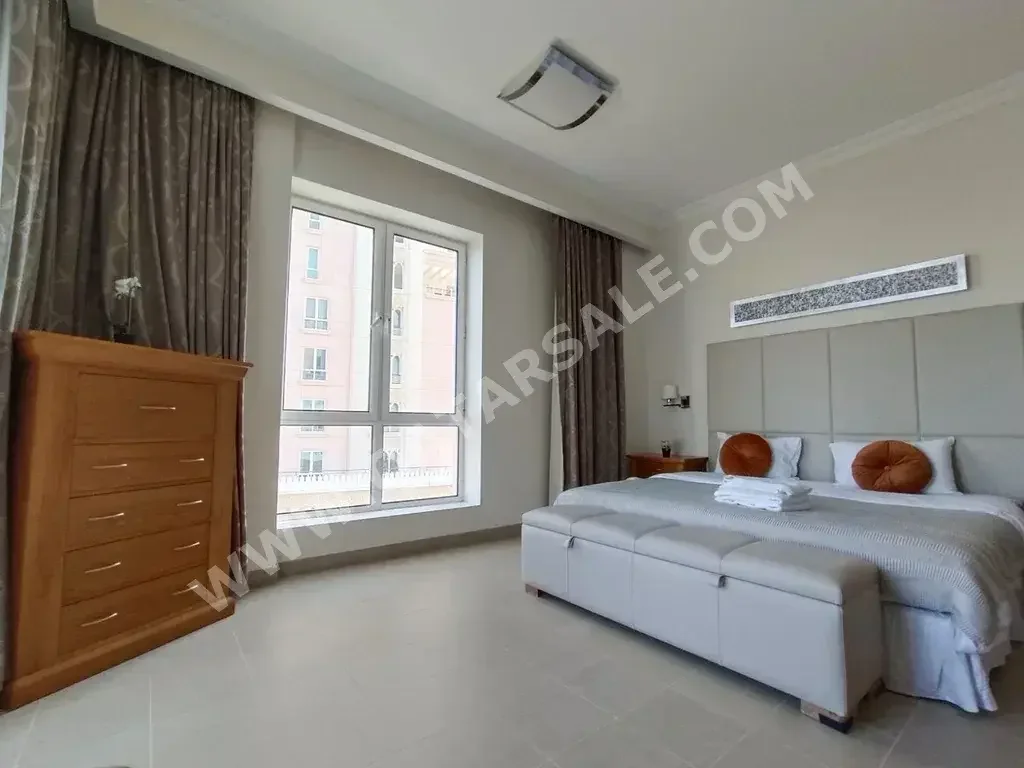 1 غرف نوم  شقة  للايجار  الدوحة -  اللؤلؤة  مفروشة بالكامل