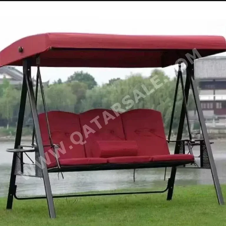 Patio Furniture Red  Hanging Chair Number Of Seats 3