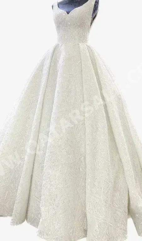 فستان زفاف  أبيض المقاس: سمول \ اكس سمول