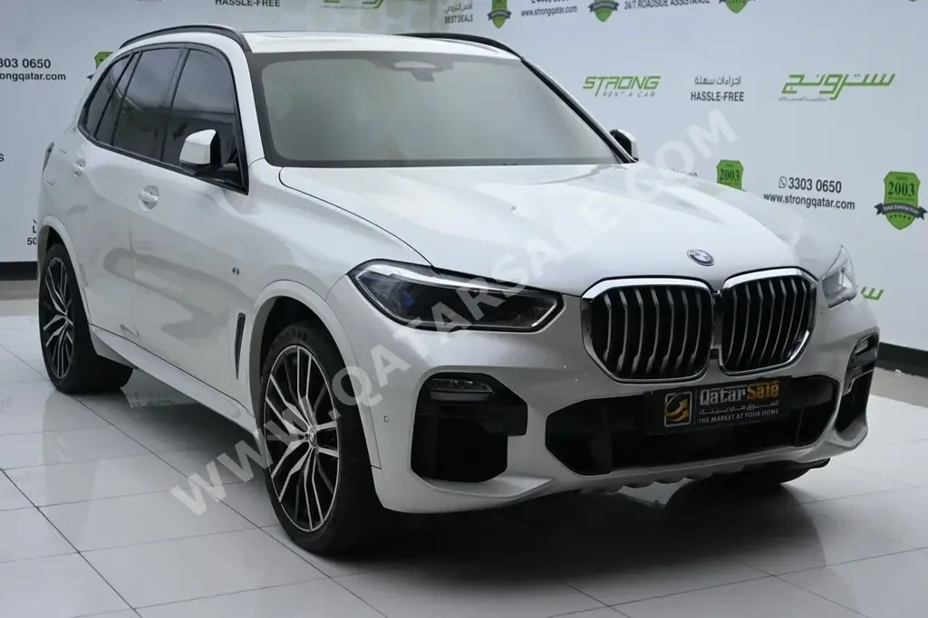 BMW  X-Series  X5  2019  Automatic  90,000 Km  8 Cylinder  Four Wheel Drive (4WD)  SUV  White  With Warranty
