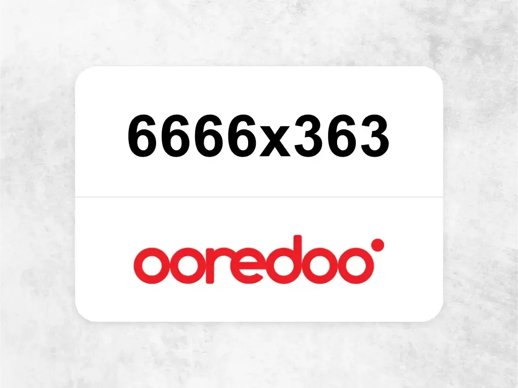 Ooredoo Mobile Phone  6666x363