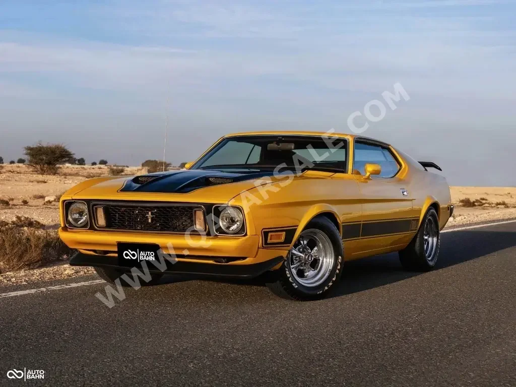Ford  Mustang  Mach1 edition  1973  Automatic  100,000 Km  8 Cylinder  Rear Wheel Drive (RWD)  Coupe / Sport  Yellow