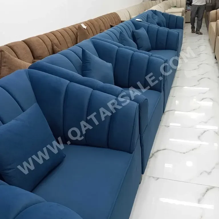 Sofas, Couches & Chairs Sofa Set  Velvet  Blue