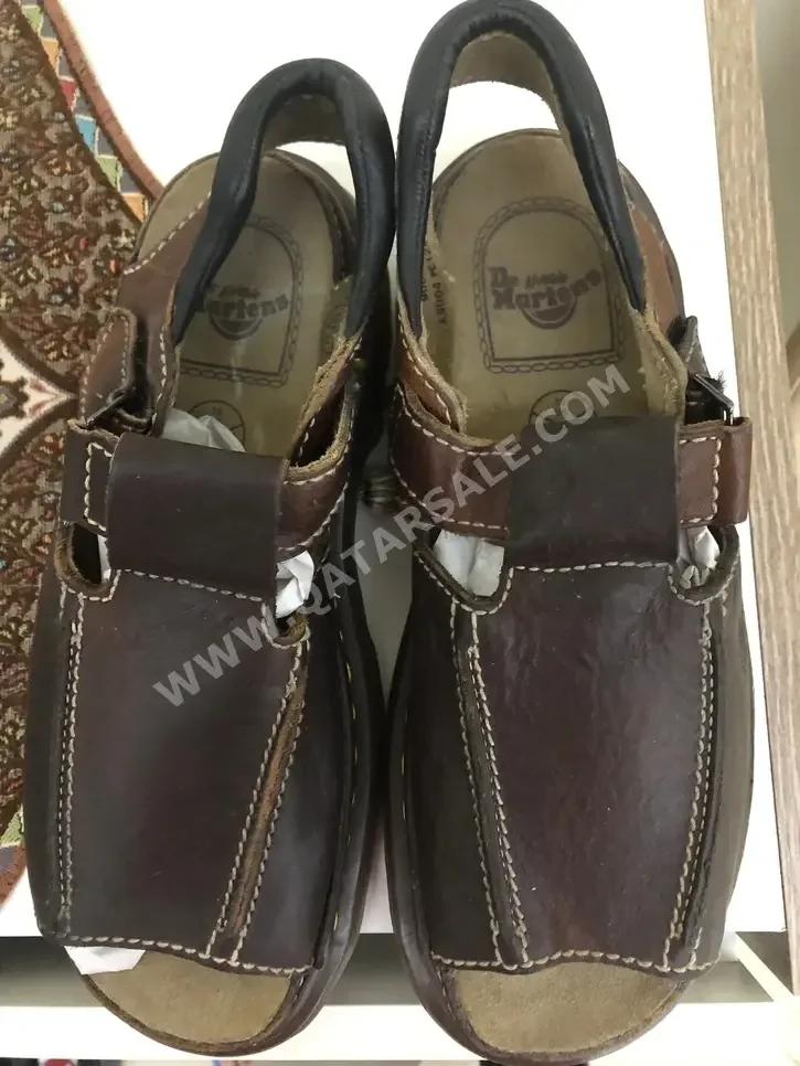 Slippers / Sandals Genuine Leather  Brown  Men  Dr Martens