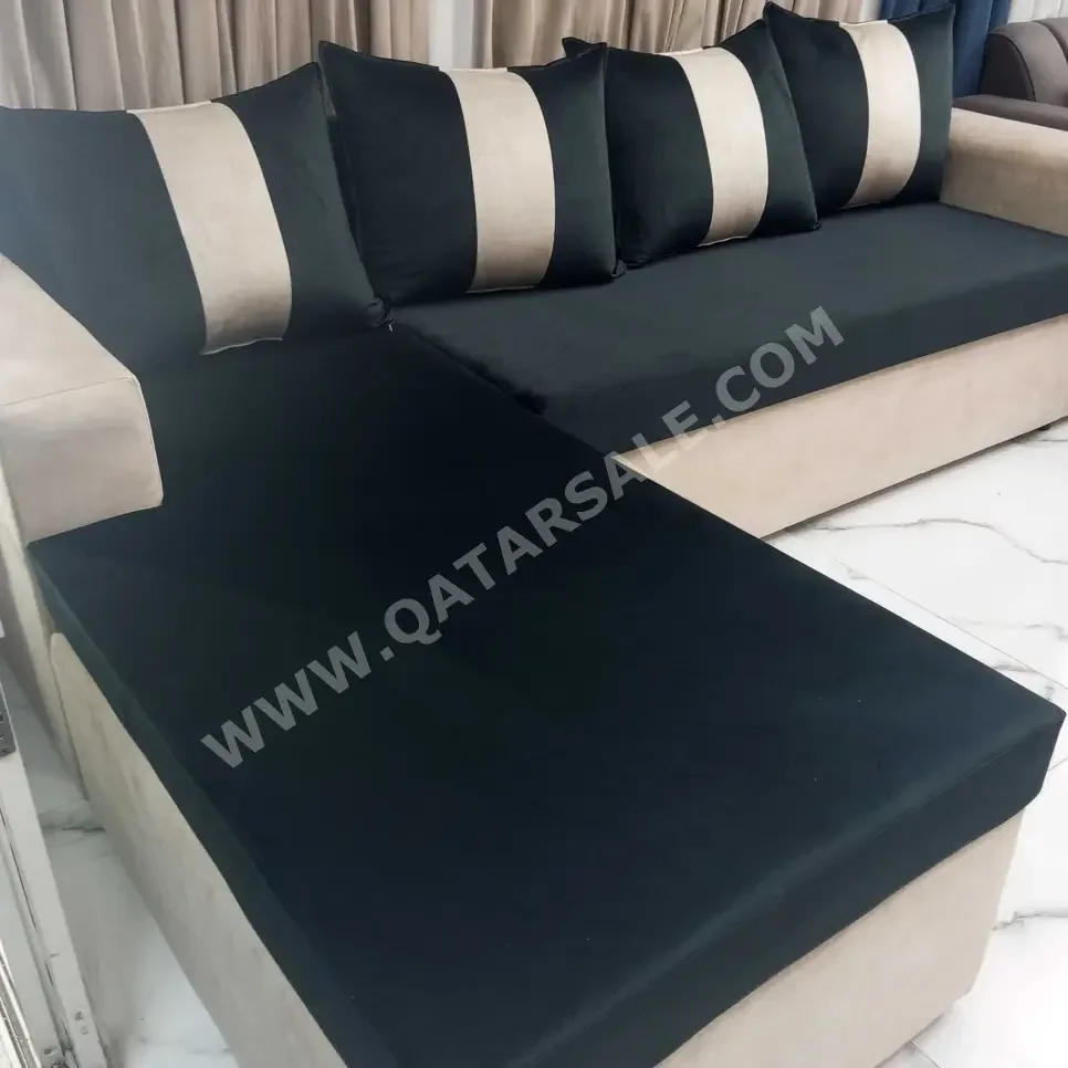 Sofas, Couches & Chairs L shape  Velvet  Black
