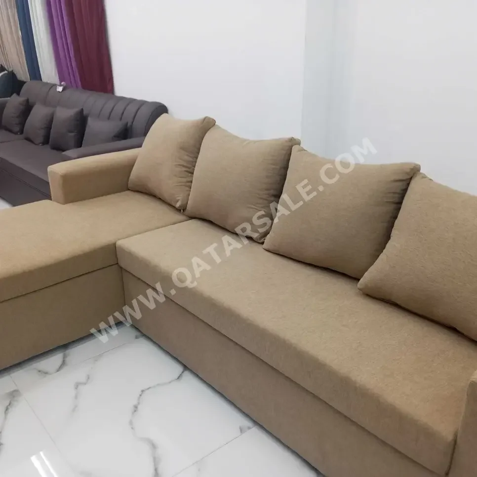 Sofas, Couches & Chairs L shape  Fabric  Beige