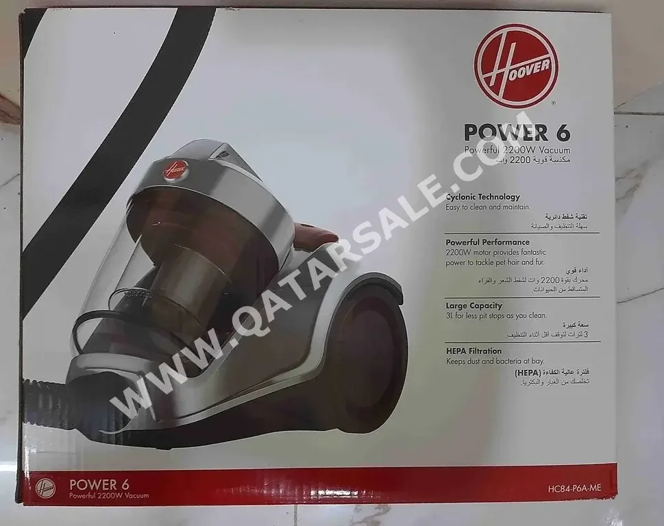 Hoover  Black  power 6  Light Weight  Smart Enabled  Converts Into Handheld Vacuum  Bagless  Upholstery Tool Included /  Carpet Deep Cleaner  Quiet