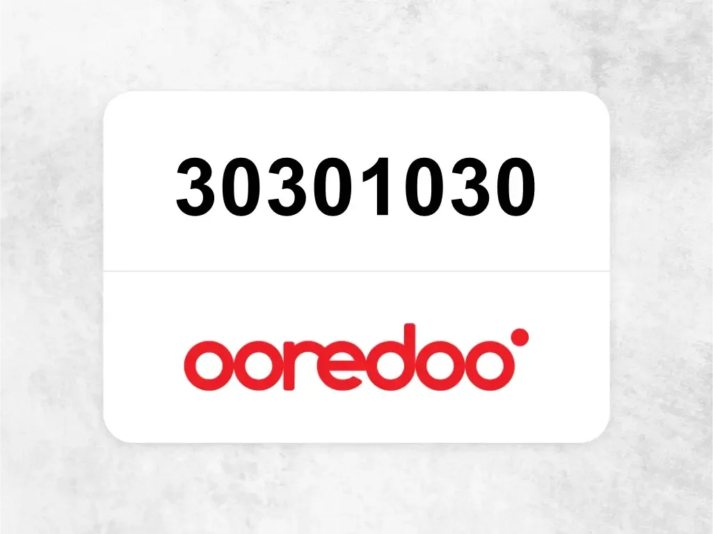 30301030  Ooredoo Mobile Phone