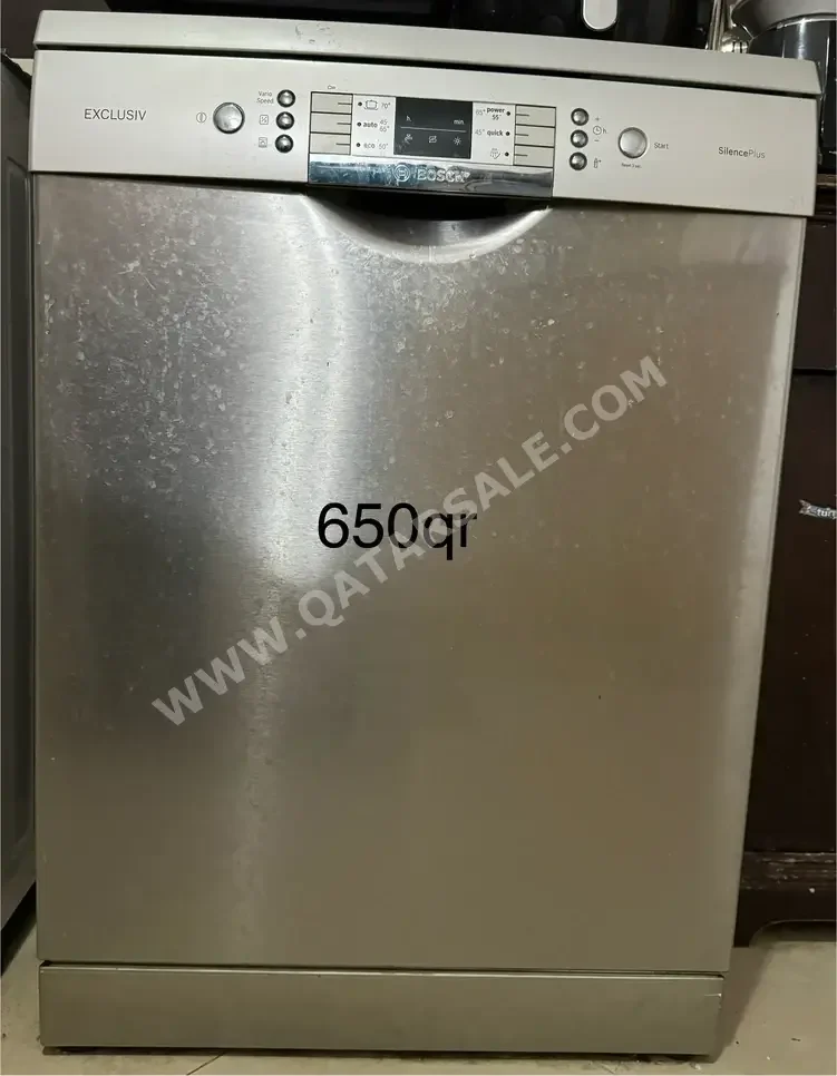 Dishwashers Conventional Free-Standing  Bosch  Stainless Steel