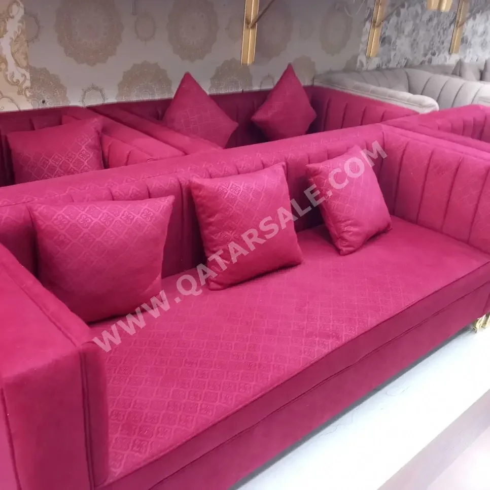 Sofas, Couches & Chairs Sofa Set  Velvet  Red