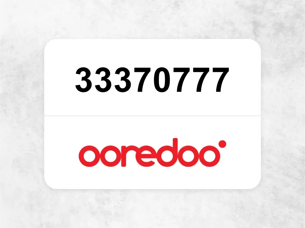 Ooredoo Mobile Phone  33370777
