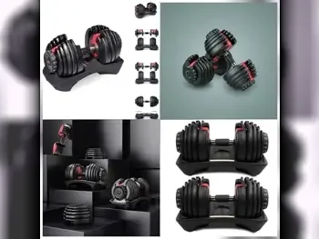 Weights Adjustable Dumbbells  Round  Red