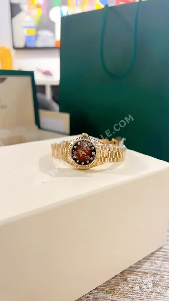 Watches Rolex  Analogue Watches  Red  Women Watches