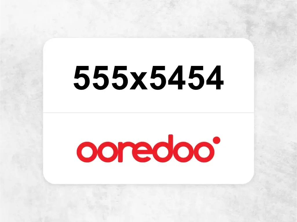 Ooredoo Mobile Phone  555x5454