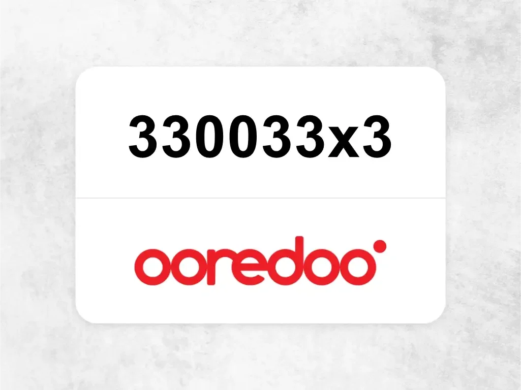Ooredoo Mobile Phone  330033x3