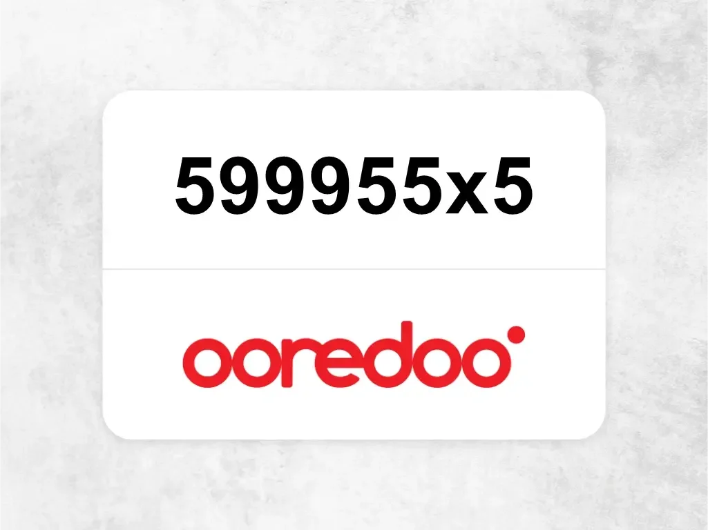 Ooredoo Mobile Phone  599955x5
