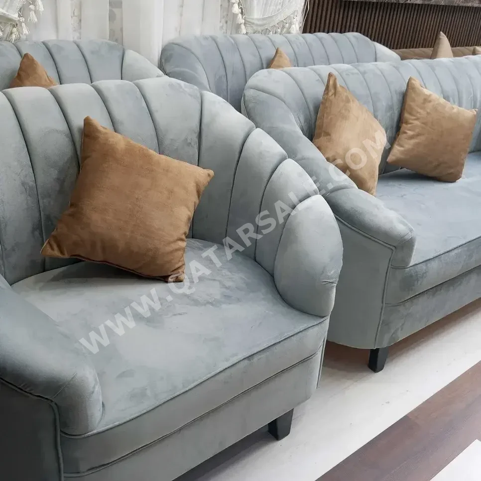 Sofas, Couches & Chairs Sofa Set  Velvet  Gray