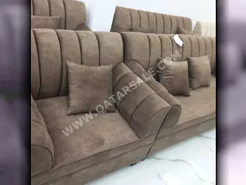 Sofas, Couches & Chairs Sofa Set  Fabric  Brown
