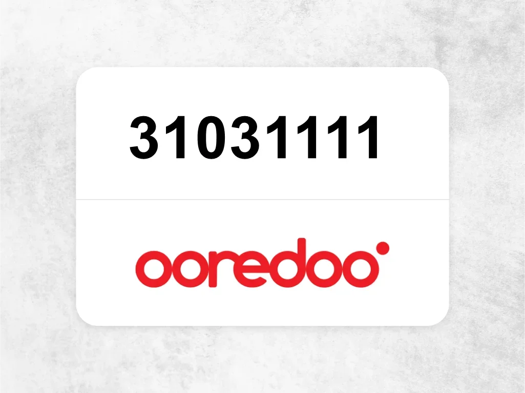 Ooredoo Mobile Phone  31031111