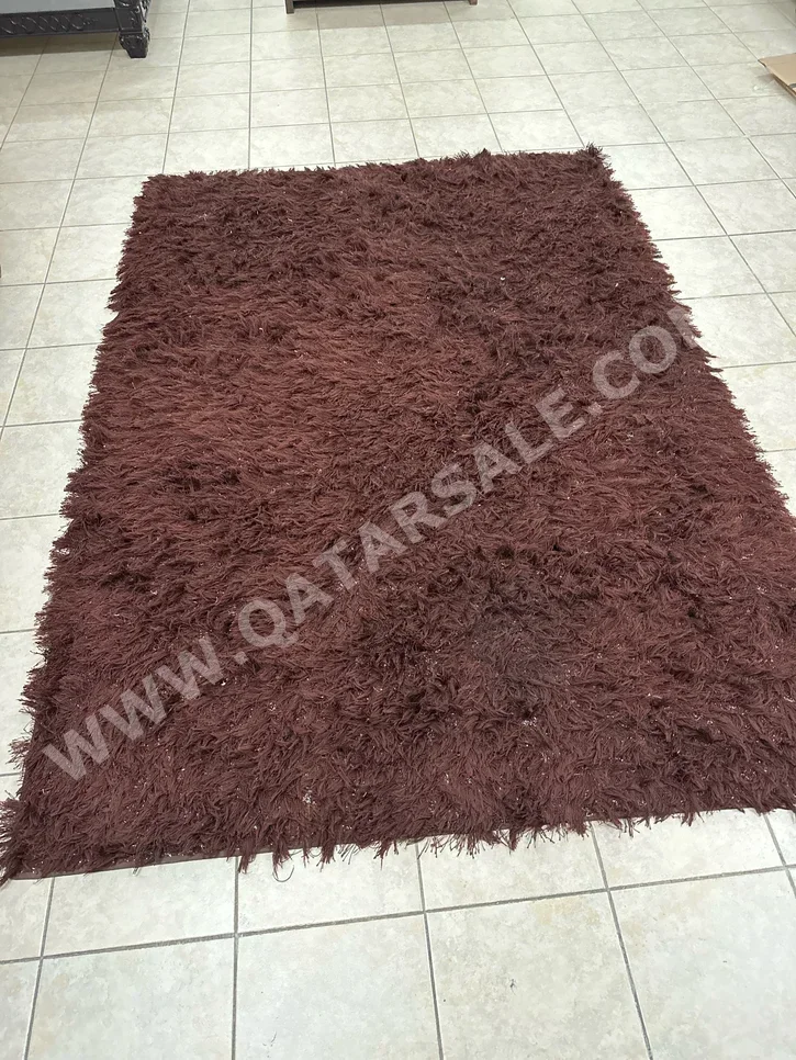 Rugs Home Center  Microfiber  Brown  Rectangle