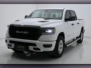 Dodge  Ram  Big Horn  2023  Automatic  21,000 Km  8 Cylinder  Four Wheel Drive (4WD)  Pick Up  White  With Warranty