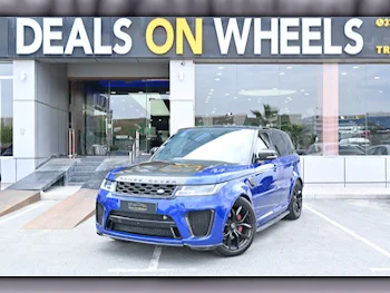 Land Rover  Range Rover  Sport SVR  2018  Automatic  80,600 Km  8 Cylinder  Four Wheel Drive (4WD)  SUV  Blue  With Warranty