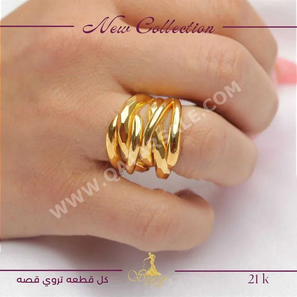 Gold Ring  Turkey  Woman  By Weight  11.42 Gram  Yellow Gold  21k
