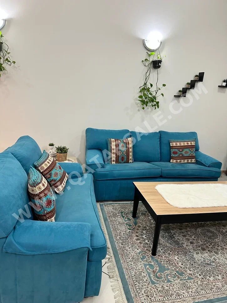 Sofas, Couches & Chairs Sofa Set  Fabric  Turquoise
